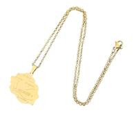 Collar para hombre, colgante de mapa de la ciudad de la isla de la reunión de Francia, collar para hombre y mujer, color dorado y plateado, joyería de regalo