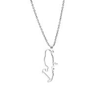 Collar para hombre, collar con colgante de mapa de la isla de Martinica de Francia, gargantilla hueca de moda para mujeres y hombres, regalo de joyería de fiesta