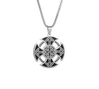 Collar para hombre, collar con colgante de nudo celta nórdico para hombres y mujeres, amuleto de nudo triangular eterno, regalo de joyería