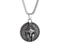collar para hombre collar de cruz de plata personalizado Casco de guerrero espartano griego antiguo Collar colgante de guerrero para hombre Amuleto punk personalizado Joyería Regala el regalo