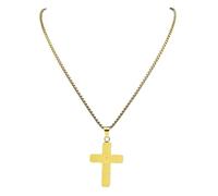 Collar para hombre, con colgante de cruz de la Biblia de las Escrituras católicas para mujeres y hombres, color dorado, cadena de oración religiosa