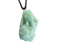 Collar para hombre con colgante de jade natural, diseño de bestia de la suerte, estilo étnico, para mujer