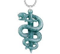 Collar para hombre con colgante de jadeíta natural del año de la serpiente, collar conmemorativo de Mamba negro, jade de hielo, para hombres y mujeres, modelo hip-hop