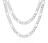 Collar Para Hombre De Plata 925 Sterling Con Cierre De Mosquetón Recubrimiento Antideslustre Y Caja De Regalo