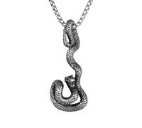 Collar para hombre, diseño de serpiente de víbora, collar con colgante único para novio, joyería masculina, regalo creativo