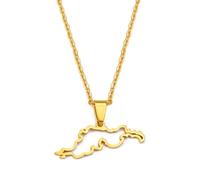 Collar para hombre, diseño de Tortola de las Islas Vírgenes Británicas BVI, collar con colgante de mapa para mujeres y hombres