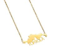 Collar para hombre, diseño de Tortola de las Islas Vírgenes Británicas, con colgante de mapa BVI, para mujeres y niñas