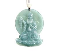 Collar para hombre, esmeralda, azul natural, jade de agua, lord Lao Zi, collar con colgante tallado, joyería tallada, amuleto de moda, regalos