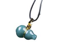 Collar para hombre, esmeralda natural, jade azul, calabaza, fortuna, prosperidad, amuletos de jadeíta, joyería de moda, regalos para hombres y mujeres