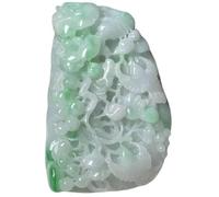 Collar para hombre, esmeralda natural, nuevo stock, buena agua, verde, fénix, renacido, collar de joyería de China continental, sin tipo de metal