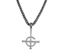 Collar para hombre, estilo punk fantasma, BC, sin nombre, collar con colgante para mujeres y hombres, color negro, con banda de música, gargantilla de cruz, joyería