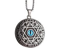 Collar para hombre, estrella de David, ojo de diablo, colgante de sello de ángel, collar de cábala de Salomón, joyería para judaísmo para hombre