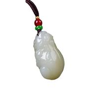 Collar para hombre, exquisito colgante de turandontita, atractivo de riqueza, Xi Wang, collar de animales de jade blanco ruso, hecho a mano para hombre...