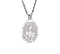 Collar para hombre, exquisito collar clásico cristiano de la iluminación salvador Jesús corazón sagrado collar hombres mujeres amuleto joyería