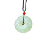 Collar para hombre, exquisito jade turpan imitación bestia antigua, collar con colgante de estilo natural, hecho a mano, procesamiento de grano fino, jade Qingbai