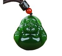 Collar para hombre Hotan Jade Colgante Maitreya Buddha Verde Buddha Señor Collar Estilo Chino Joyería para Hombres y Mujeres en Geomancia Año de Vida