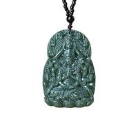 Collar para hombre, jade natural de Jade verde Jade Mil Manos Guanyin, colgante patrón tallado a mano, collar de jade de alta calidad, regalo de la suerte