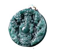 Collar para hombre, jadeíta con colgante de Dios de la riqueza, piedras preciosas naturales, regalo para mujer, joyería real de lujo, piedra de jade