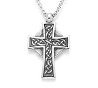 Collar para hombre, nudo celta con cruz para hombre y mujer, collares colgantes góticos punk, amuleto de moda, joyería de regalo creativo