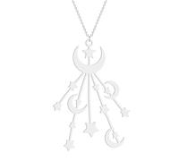 Collar para hombre para mujer, collar con colgante de estrella Sho ing para mujer, luna creciente, joyería de moda, collar con colgante para amigo