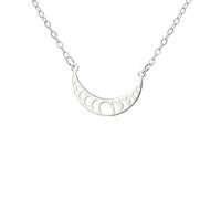 Collar para hombre para mujer, collar con colgante de fase lunar para mujer, color dorado y plateado, dije de bruja y luna creciente, regalo de joyería