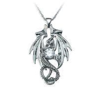 Collar para hombre para mujer, collar de diamantes brillantes y brillantes tallado tridimensional en forma de dragón para pareja, collar con colgante de joyería para regalo