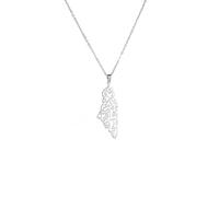Collar para hombre para mujer, collar hueco con escritura islámica para mujeres y hombres, colgante de mapa de Israel de Palestina, joyería del judaísmo