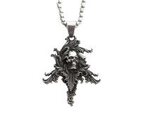 Collar para hombre para mujer, creativo colgante de calavera retro para hombre, collar de calaveras de la muerte, joyería única M rcycle