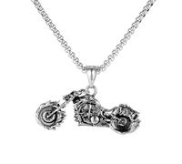 Collar para hombre para mujer, diseño de calavera con llama, M rcycle creativo, collar de alma Chari, joyería por regalo