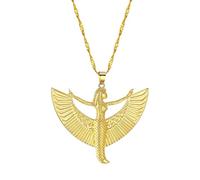 Collar para hombre para mujer, falda de danza, collar con colgante de diosa para mujer, peltre, joyería egipcia antigua, gargantilla oculta Dei Egipto Dios