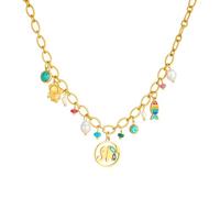 Collar para hombre para mujer, perla turquesa con colgante de elefante de pez pequeño, collar para mujer, joyería de cuello de nueva tendencia, regalo par