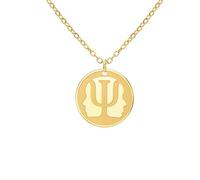 Collar para hombre para mujer, símbolo de psicología, collar con colgante de alfabeto griego, psique, psique, collar de joyería oculta, regalo