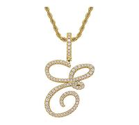 Collar para Hombres Cadena de lúpulo Capital Capitán Parder Carta Joya Pendiente Collar Collar de Cartas de Cartas de la Cadena de Diamantes de la Cadena