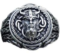 Collar para hombres, collares Anillo de Odín para hombres, Anillo de nudo celta del guerrero vikingo nórdico, Anillo de amuleto de tótem de Odín celta punk vintage, Regalo de joyería para hombres y