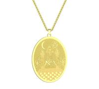 Collar para Hombres, símbolo de masonería Mason Punk Hombres Gargantilla Amuleto Joyería Colgante Pilares Gemelos Boaz y Jachin Collar para Mujeres