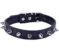 Collar para Mascotas con púas Punk, Correa de Cuero sintético con Tachuelas, Correa de Cuerda para Perros, Suministros para Mascotas, Accesorios para Perros, Collar para Perros, Azul, 31 x 1,5 cm, ne