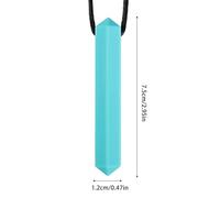 Collar para masticar: colgante sensorial sin Bpa, joyería de estimulación, accesorio para morder texturizado, ayuda calmante ṕara enfocar la ansiedad de cola larga | del cordón ďe dentici