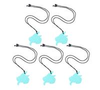 Collar para masticar de 5 piezas, collar para masticar masticable oral sensorial, colgante de silicona de grado alimenticio para niños pequeños, niños con autismo, juguetes para (Green)