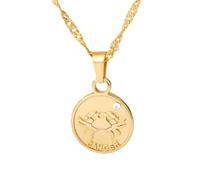 Collar para mujer, cadena de clavícula, collar con colgante de personalidad de las doce constelaciones, cadena de clavícula femenina, retro, redondo, signo del zodiaco, regalos G