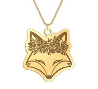 Collar para mujer, exquisito zorro, filigrana, flor, animal, cadena, gargantilla para hombre, joyería punk
