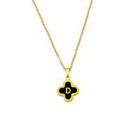 Collar para mujer niña inicial letra de alfabeto colgante de A B C D E F G H I J K L M N O P Q R S T U V W X Y Z Regalo para mujer niña Regalo para Navidad, cumpleaños, San Valentín, L, Acero