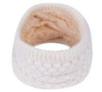 Collar para niños bufanda de punto para niños con cuello cálido bufandas de invierno para bebé cuidado (blanco, talla única)