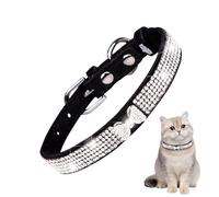 Collar para perro, collar de microfibra con diamantes de imitación | collares elegantes ajustables de 14.5 x 0.6 pulgadas, material suave resistente al desgarro, diseño elegante para cachorros,