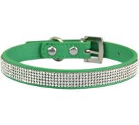 Collar para Perro, Collares Lindos y deslumbrantes for Cachorros Gatos con Diamantes de imitación(Green,X Large)