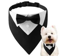Collar para perro de boda | 18 x 13 x 1 cm ajustable Dog Collar Bandana Bow Tie,Sophisticated Craftsmanship Dogs Wedding Bow Tie, Neck Scarf For Medium To Large Dogs, Ideal For Parties
