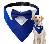 Collar para perro de boda | 18 x 13 x 1 cm ajustable Dog Collar Bandana Bow Tie,Sophisticated Craftsmanship Dogs Wedding Bow Tie, Neck Scarf For Medium To Large Dogs, Ideal For Parties