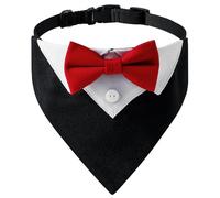 Collar para perro de boda | 18 x 13 x 1 cm ajustable Dog Collar Bandana Bow Tie,Sophisticated Craftsmanship Dogs Wedding Bow Tie, Neck Scarf For Medium To Large Dogs, Ideal For Parties