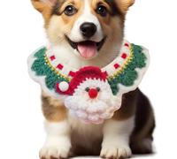 Collar para perro de invierno, collar para perro de Navidad | Baberos para cachorros de Navidad con diseño de Papá Noel, accesorios de Navidad multifuncionales para perros, traje de calentador de