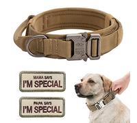 Collar para Perro Eeyfarog Ajustable con manija de Control, Negro M