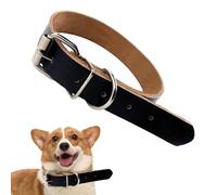 Collar para Perro Enrollado - Collar De Cuero con Hebilla Metálica | Ajuste Seguro Enrollado De 20 Pulgadas | Piel De Hecha A Mano con Hebilla De Metal Y Junta Tórica, Fácil De Limpiar